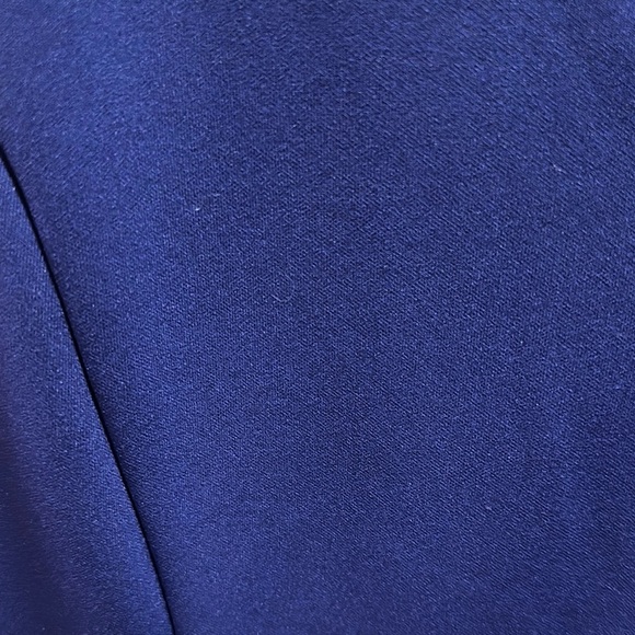 Milly Blue and Black Sheath Mini Dress V-Neck Cap Sleeve - Picture 4 of 5